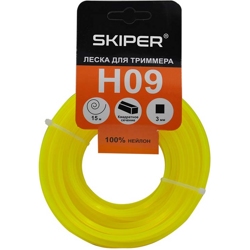 Леска SKIPER H09 (ф 3.0 мм х 15 м квадратн. сеч., желт., в уп. 40 шт.)