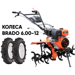 Мотоблок SKIPER SP-1400SE EXPERT + колеса BRADO 6.00-12 (комплект)