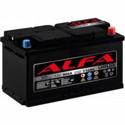 Аккумулятор автомобильный ALFA Hybrid 110 R (900A, 354*175*190)
